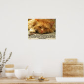 Poster Blessing irlandais drôle avec Kitty souriant (Cuisine)