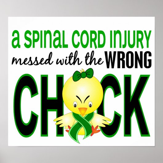 Poster Blessure à la colonne vertébrale causée par un mau (Devant)