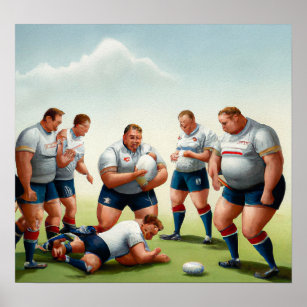 Poster Blessures - Rugby Art Print