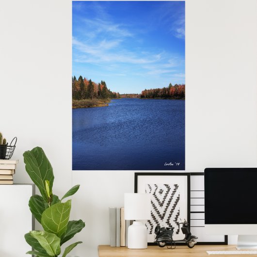 Poster Bleu (Bureau à domicile)
