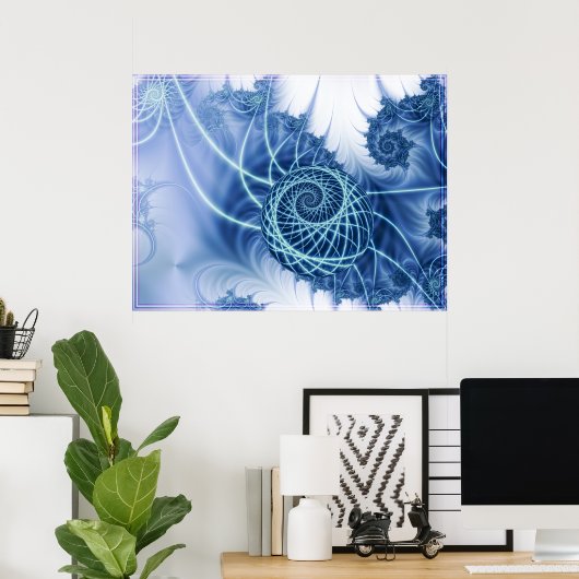 Poster Bleu (Bureau à domicile)