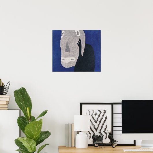 Poster Bleu (Bureau à domicile)