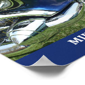 Poster Bleu 1957 Chevy, nom ou message, votre photo (Coin)