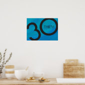 Poster Bleu 30 Décennie Anniversaire (Cuisine)