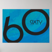 Poster Bleu 60 Décennie Anniversaire (Devant)