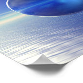 Poster Bleu Abstrait (Coin)