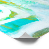 Poster Bleu Abstrait (Coin)