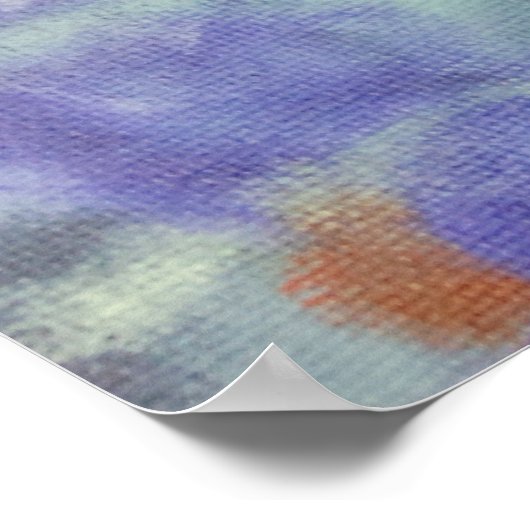 Poster bleu Abstrait (Coin)