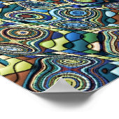 Poster Bleu Abstrait (Coin)