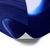 Poster Bleu Abstrait contemporain Art moderne Imprimer Po (Coin)