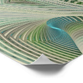 Poster Bleu Abstrait de la rivière 12 po x 12 po (Coin)