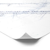 Poster bleu Abstrait sur le thème blanc (Coin)