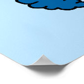 Poster Bleu Afro Unicorn (Coin)