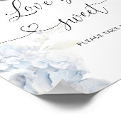 Poster Bleu Amour fleur sauvage est doux prendre un plais (Coin)