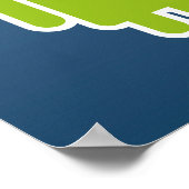 Poster bleu Android (Coin)