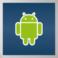 Poster bleu Android