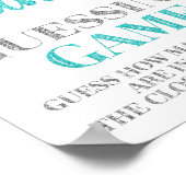 Poster Bleu Argent Confetti Candy Guidez Jeu (Coin)