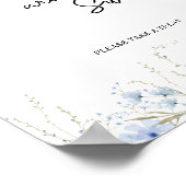 Poster Bleu Baby shower de Cornflower Les bébés sont doux (Coin)