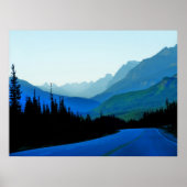 Poster bleu Banff Jasper (Devant)