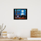 Poster Bleu Bayou Jazz Cat (Cuisine)