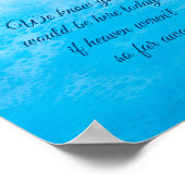 Poster Bleu Beach Vagues en mémoire d'amour (Coin)