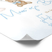 Poster Bleu Bear Ballotte Baby shower Maman Osa Bar (Coin)