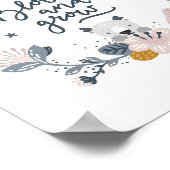 Poster bleu bébé en fleurs et croissance | Impress (Coin)