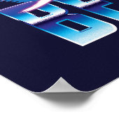 Poster Bleu Beetle Rétrowave contre graphique (Coin)