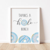 Poster Bleu beigne grâce à un tas de trous