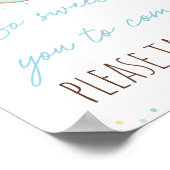 Poster Bleu beigne si doux signe d'anniversaire (Coin)