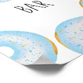 Poster Bleu beignets bébé saupoudrer Café bar (Coin)