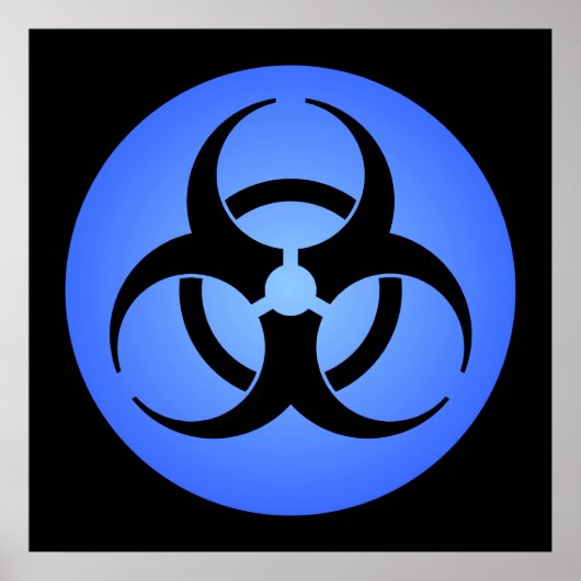 Poster bleu biodanger (Devant)