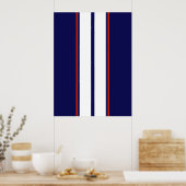 Poster Bleu, blanc et rouge Classy (Cuisine)