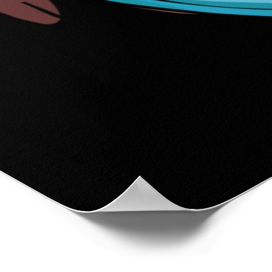 Poster Bleu Bobby mignon Oiseau Cadeau Oiseau de mer Pied (Coin)