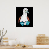 Poster Bleu Bobby mignon Oiseau Cadeau Oiseau de mer Pied (Cuisine)