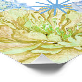 Poster Bleu Bow Baby shower Bow Flower Bar (Coin)