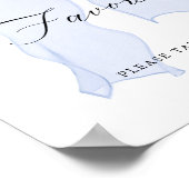 Poster Bleu Bow Baby shower Faveurs (Coin)