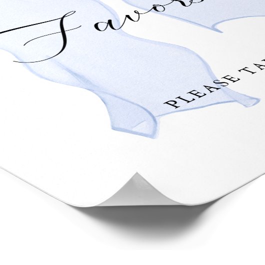 Poster Bleu Bow Baby shower Faveurs (Coin)