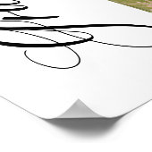 Poster Bleu Bow Coquette Graduate Cap Bienvenue (Coin)