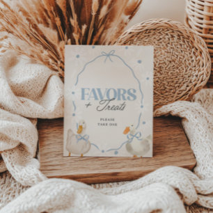 Poster Bleu Bow Silly Goose Coquette Faveurs & Traitement