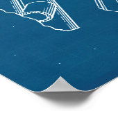 Poster Bleu | Brevet de motocycles (Coin)
