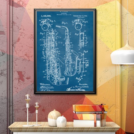 Poster Bleu | Brevet saxophone