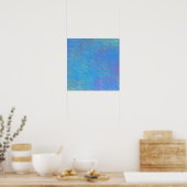 Poster Bleu brillant marbré Art (Cuisine)