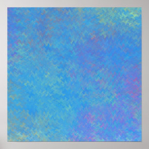 Poster Bleu brillant marbré Art