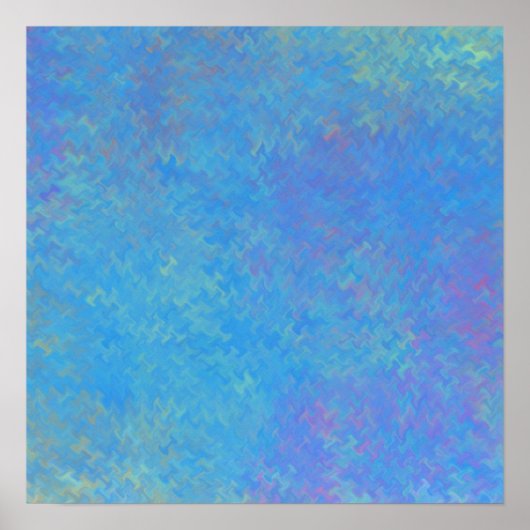 Poster Bleu brillant marbré Art (Devant)