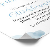 Poster Bleu Brown Teddy Ours Anniversaire Heure Capsule P (Coin)