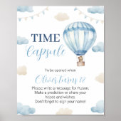 Poster Bleu Brown Teddy Ours Anniversaire Heure Capsule P (Devant)