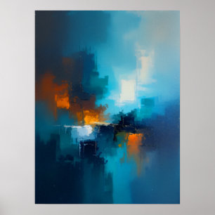 Poster Bleu Brumeux