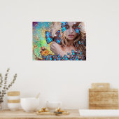 POSTER BLEU BUTTERFLY (Cuisine)