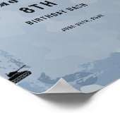 Poster Bleu Camo Militaire signe de bienvenue (Coin)